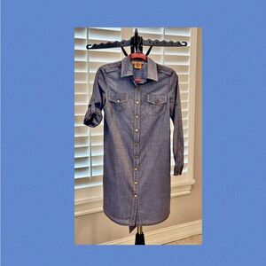 Tory Burch size 4 Blue Denim Shirt Dress
